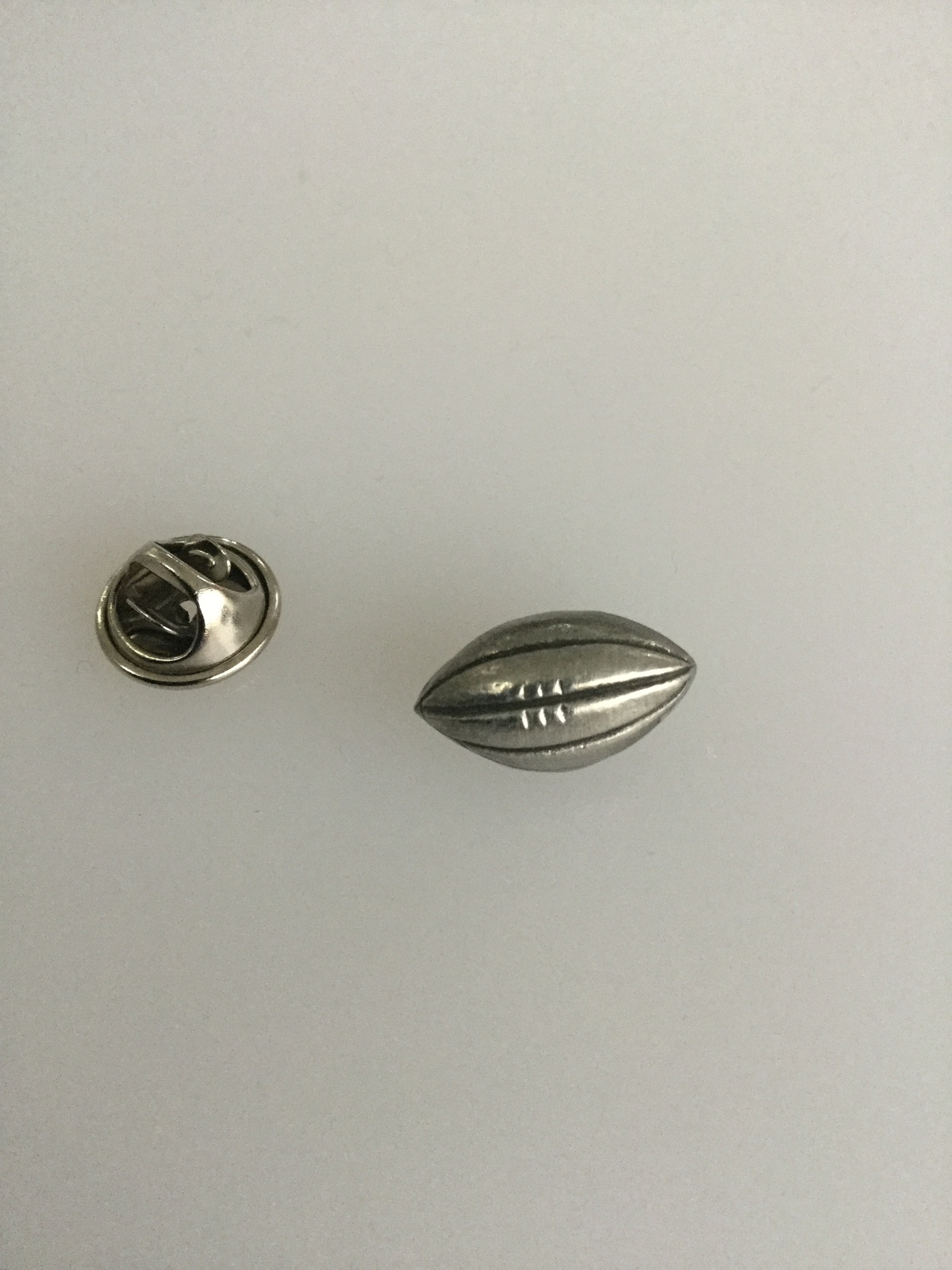 Primary image for Rugby Ball  Pewter Lapel Pin Badge Handmade In UK