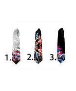 Men necktie with Avengers Captain America Iron man and Marvels print  - £24.38 GBP