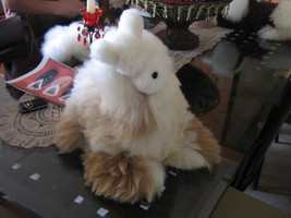 Fur figure Lama,handmade with Alpaca pelt, soft toy - $62.00
