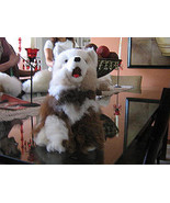 Soft toy,Wulf figure,handmade with original Alpaca pelt  - $64.00