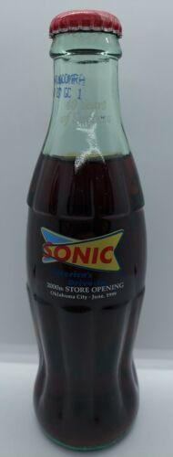 Primary image for COCA COLA COMMEMORATIVE BOTTLE - 1999 SONIC 2000TH STORE OPENING Oklahoma City