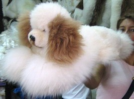 Soft toy dog handmade of Babyalpaca fur, figure - $77.00