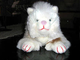 White fur cat,handmade of original Alpaca fur, figure  - £56.74 GBP