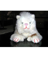 White fur cat,handmade of original Alpaca fur, figure  - £56.75 GBP