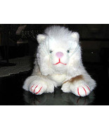 White fur cat,handmade of original Alpaca fur, figure  - $71.00