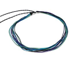 Mia Jewel Shop Multicolored Multi Strand String Pull Tie Choker Adjustable Water - £9.63 GBP