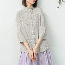 Pleated Floral Blouse - $48.00