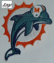 Miami Dolphin logo Iron On Patch - $4.99