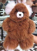 Brown fur Teddy bear, pure Babyalpaca, soft toy - £51.15 GBP