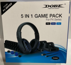 Dobe 5 in 1 Game Pack For P4 Series New B4 Stereo headset, storage , cab... - £18.07 GBP