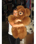 Fur Teddy bear made of brown Alpaca pelt, 31.5 Inches  - £155.51 GBP