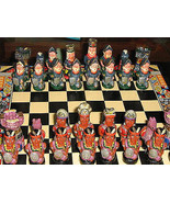 Hand painted ethnic Chess Set from Peru - £69.54 GBP