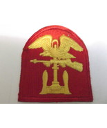 WWII Military Uniform Patch in Red with Gold Eagle and Rifle - $15.00