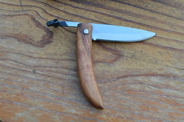 vintage real handmade stainless steel folding knife 5207 - £33.63 GBP