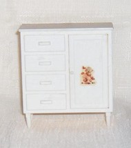 Large   White Chest of Drawers with Clothes Closet Plastic Dollhouse Furniture - £8.35 GBP