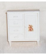 Large   White Chest of Drawers with Clothes Closet Plastic Dollhouse Fur... - $10.45