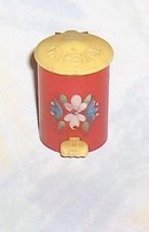 Renwal Small Red Garbage Pail Hard Plastic Dollhouse Furniture - £8.00 GBP