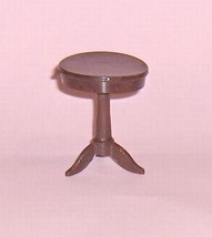 Small Round Pedestal Table Renwal Vintage Dollhouse Furniture Hard Plastic - £8.11 GBP