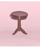 Small Round Pedestal Table Renwal Vintage Dollhouse Furniture Hard Plastic - $10.27