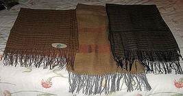 Set of 3 baby alpaca/silk scarves,very soft, cosy shawls - £179.28 GBP
