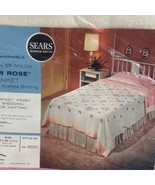 Sears Riviera Rose Pink Floral Acrylic Twin Blanket with Satin Trim – NO... - €53,26 EUR
