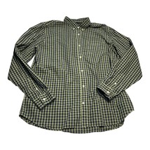 Gap Shirt Men&#39;s XL Green Blue Check Pockets Long Sleeve Classic Fit Butt... - £17.38 GBP