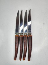 Steak Knives Regent Sheffield Stainless Steel Blades Faux Bone Handle SET of 4 - £14.66 GBP