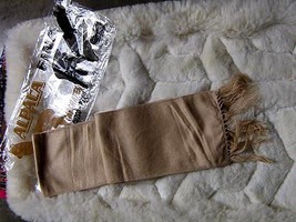 Light brown Alpacawool lighter scarf,neck scarf,unisex  - $19.00