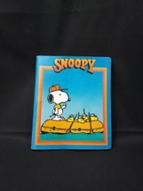 1965 Snoopy Woodstock &amp; Friends Rafting Cartoon Peanuts 3-Ring Vinyl Binder  - £13.55 GBP