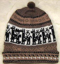 Brown beanie woolen hat, alpaca wool cap  - $23.00