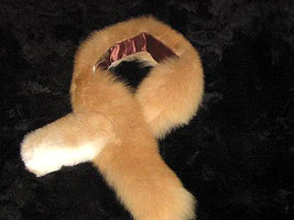 Brown alpaca pelt stola, fur shawl, soft fur neck scarf - £67.36 GBP