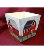 Hand Painted Wooden Barn Planter Signed One of a Kind  - £1.59 GBP