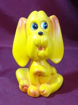 Yellow Floppy Earred Dog Puppy Ceramic Figurine - $1.99