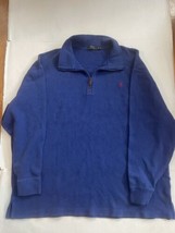 Polo Ralph Lauren 1/4 Quarter Zip Pullover Sweater Men&#39;s 2XB Blue Rare Nice - £27.86 GBP