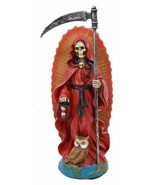 Holy Death Santa Muerte Holding Scythe In Red Tunic Robe Day of The Dead... - $44.92 CAD