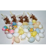 Lot of Easter Tree Egg Bunny Rabbit Decorations Ornaments Décor - £9.92 GBP