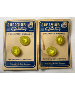 Vintage SUPERIOR Quality  Gold Lustered YELLOW Glass Buttons  Eyes Flora... - $176.15 MXN