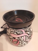 Retired Scentsy Ribbons Of Hope Wax Warmer Full Size Breast Cancer Aware... - £31.35 GBP