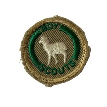 White Llama Boy Scout Stockman Proficiency Award Badge Tan Cloth - $1,780.22 MXN