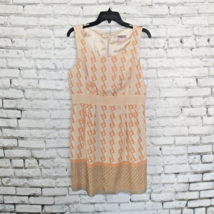 Love 21 Dress Womens Large Beige Orange Geometric Sleeveless Short Sheat... - £15.45 GBP