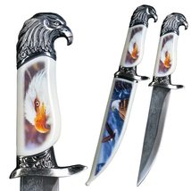 Munetoshi 13.5&quot; Fantasy American Bold Eagle Dagger Bowie Gift Knife with... - £10.96 GBP