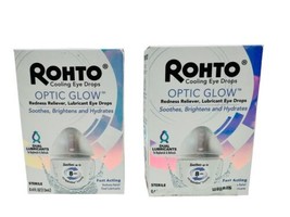 2 X Rohto Optic Glow Redness Reliever Cooling Lubricant Eye Drops Exp 09... - $18.76