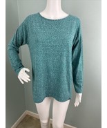 Women&#39;s Eddie Bauer Green Spacedye Flyaway Tulip Back Active Top Sz Medium - $19.79