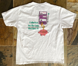 Jazz Alley Casino T Shirt Slot Machine Piggy Bank White 90s Vtg XL Black... - $20.00