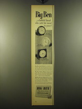 1950 Westclox Big Ben Clocks Advertisement - Loud Alarm, Chime Alarm - £14.48 GBP