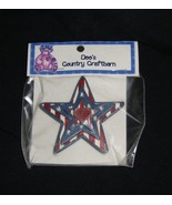 Hand Painted Wood  AMERICANA   PATRIOTIC  PIN  NEW - $8.99