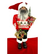 Santa Claus Lumberjack African American Black 18&quot; Salt &amp; Pepper Beard Mu... - $27.03 CAD