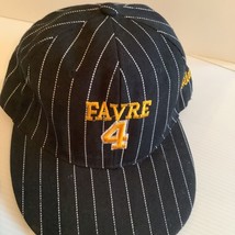 Brett Favre #4 City Big Fitted Cap Hat Size 7 Black Pinstripe Minnesota Vikings - £27.36 GBP