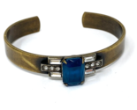 Loren Hope Alex Cuff Bracelet, Brass-Tone, Blue Stone &amp; Clear Rhinestones - $28.49