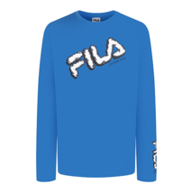 Fila Big Boys Crew Neck Long Sleeve Graphic T-Shirt - £13.30 GBP